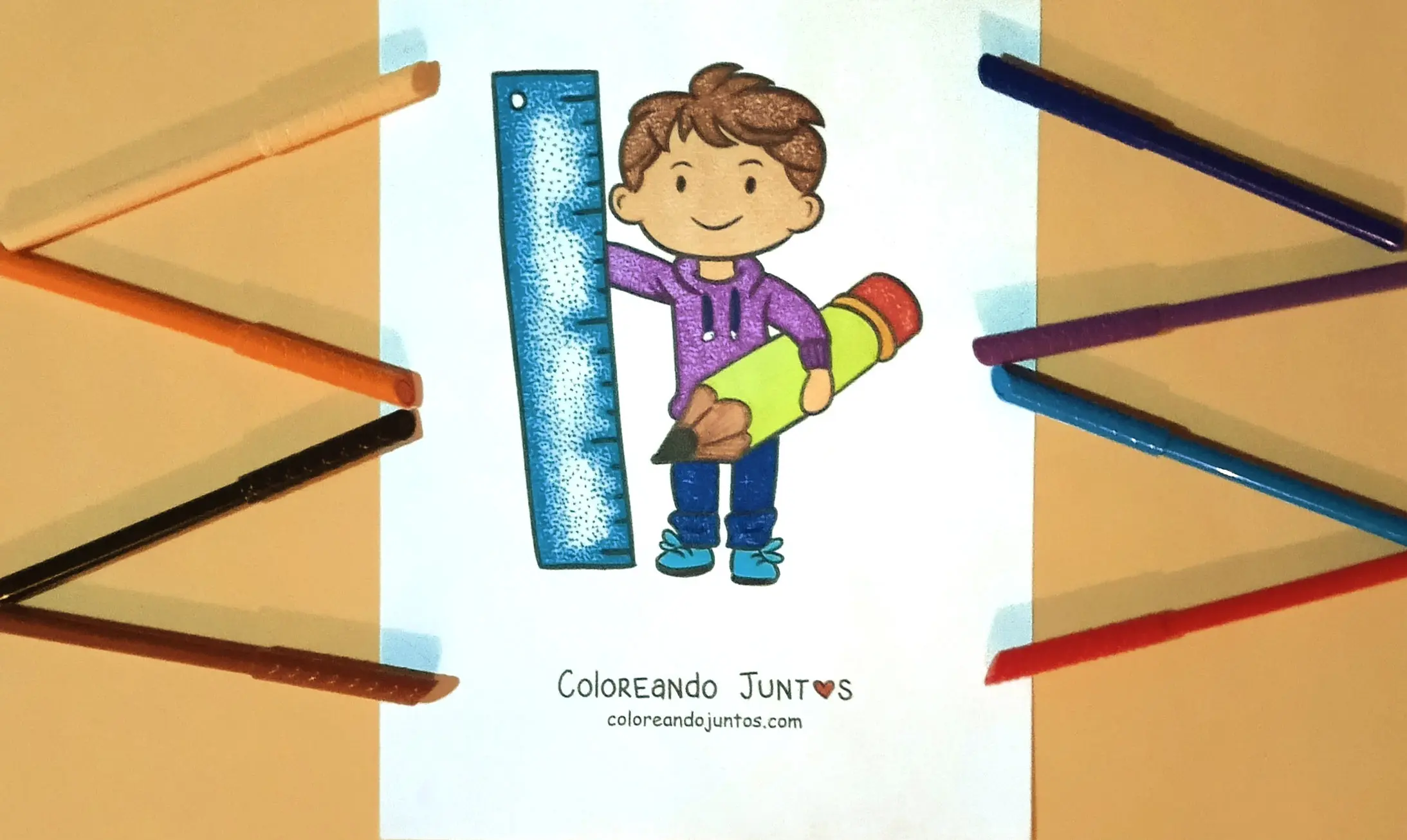 Dessin d'objets kawaii coloriés par Colorions Ensemble