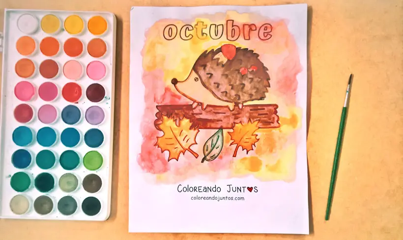Dessin du mois d’octobre colorié par Colorions Ensemble