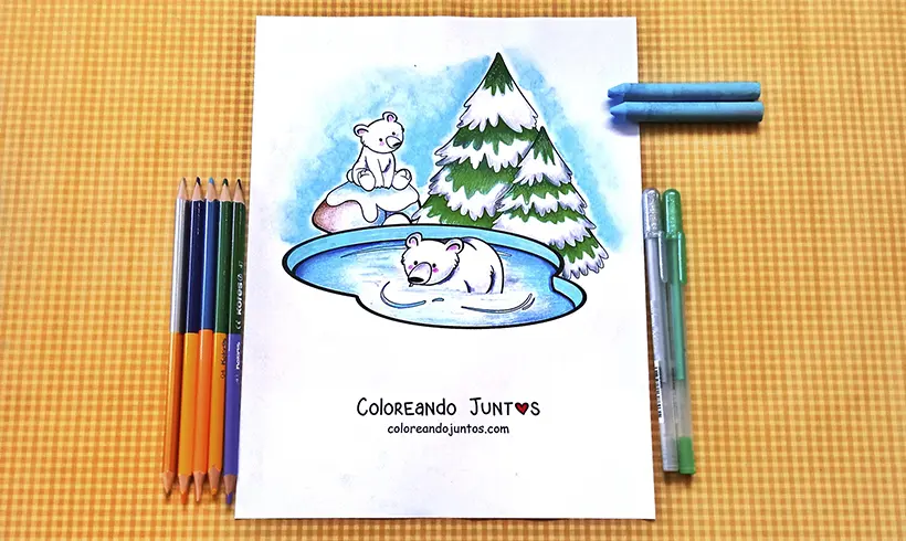 Dessin d’ours colorié par Colorions Ensemble