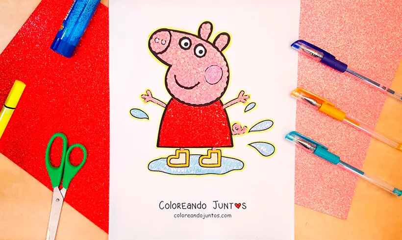 Coloriage de Peppa Pig colorié par Colorions Ensemble