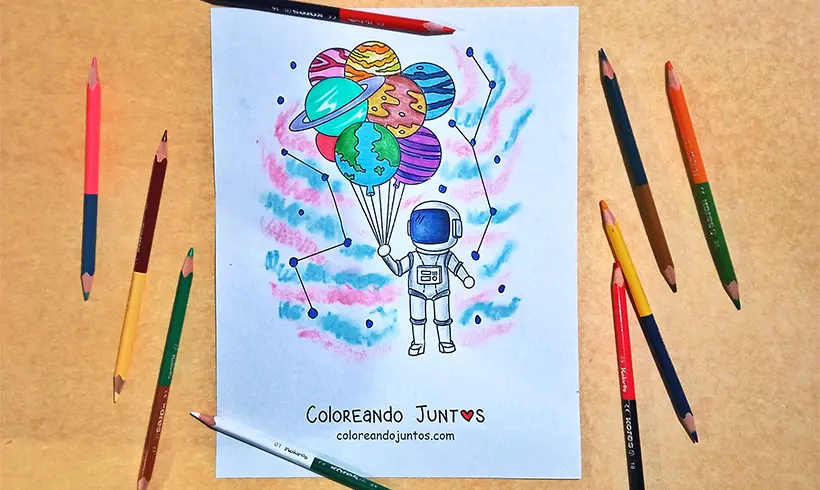 Dessin de planètes coloriées par Colorions Ensemble