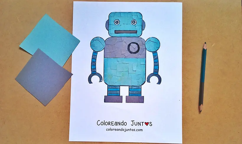 Dessin de robot colorié par Colorions Ensemble