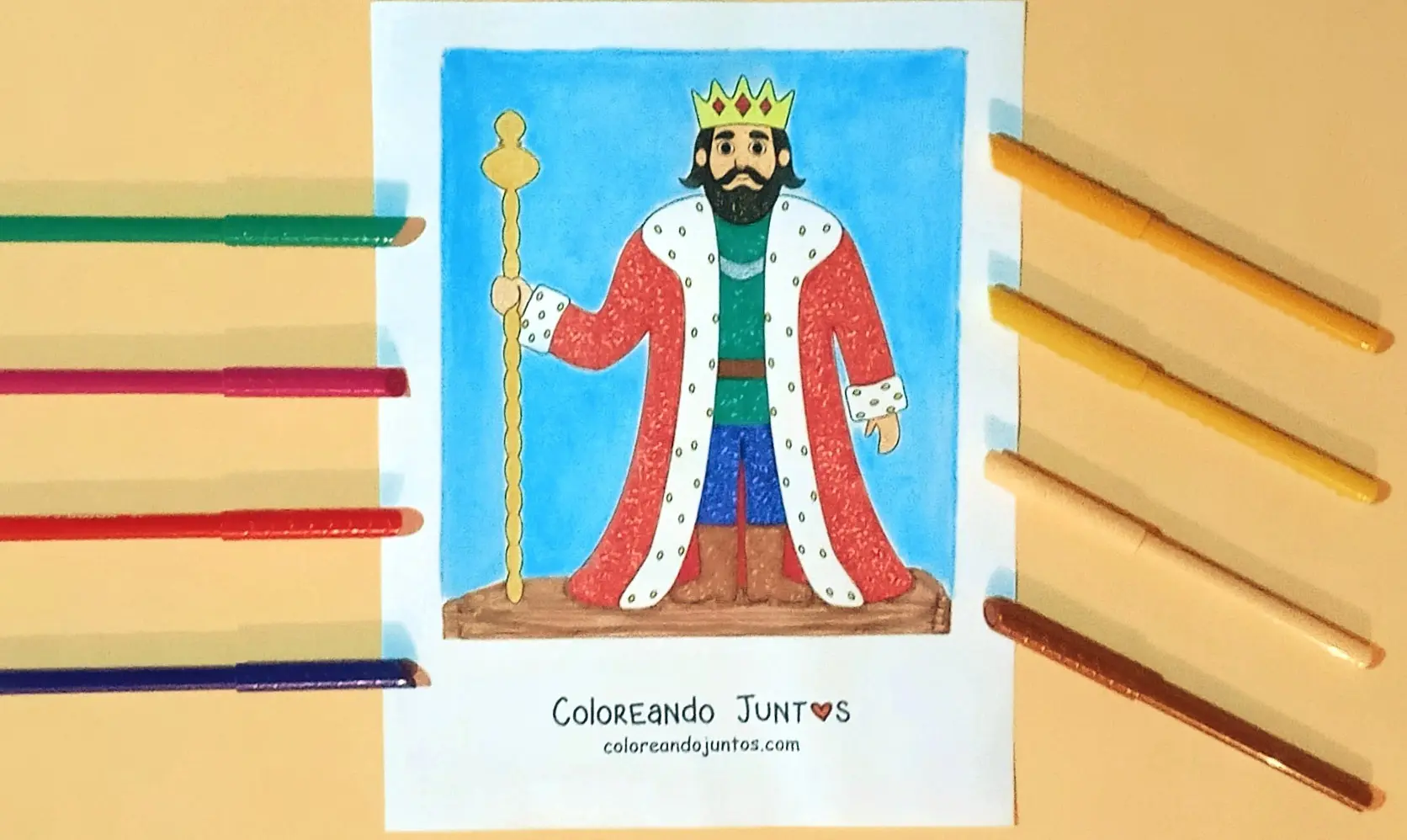 Dessin de roi colorié par Colorions Ensemble