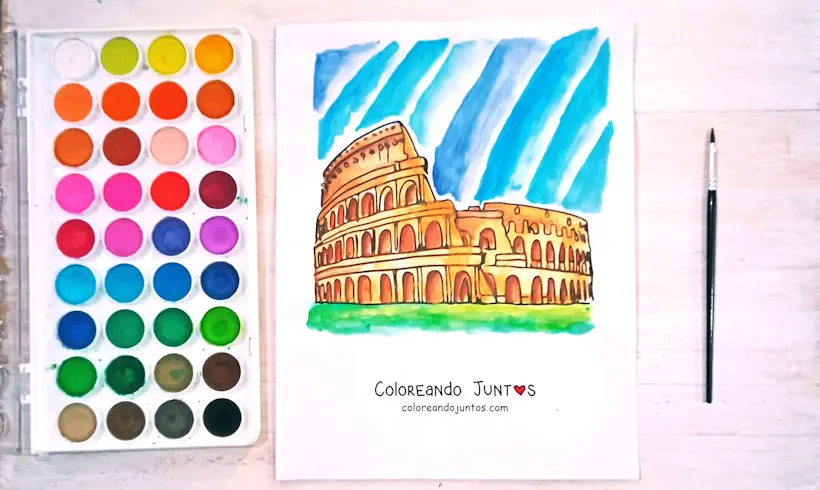 Dessin de Rome colorié par Colorions Ensemble