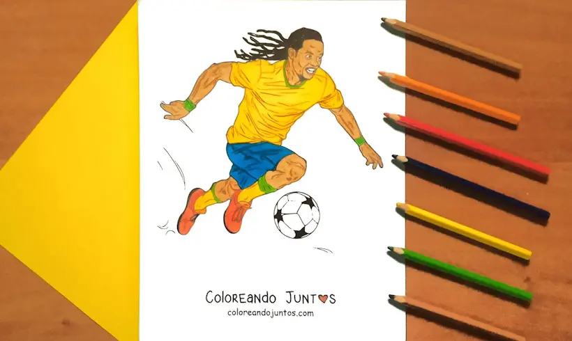 Dessin de Ronaldinho colorié par Colorions Ensemble