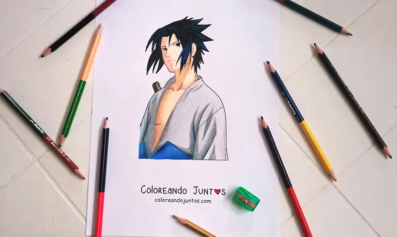 Dessin de Sasuke colorié par Colorions Ensemble
