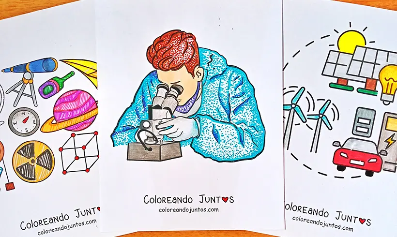 Dessins de science coloriés par Colorions Ensemble