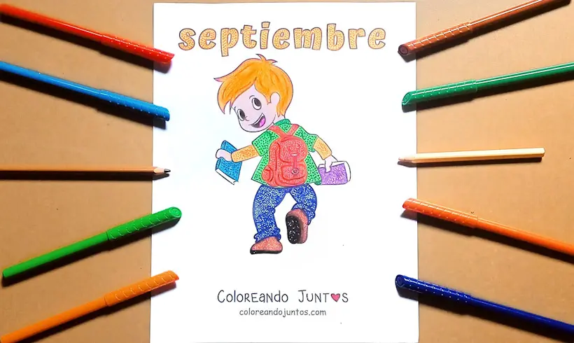 Dessin du mois de septembre colorié par Colorions Ensemble