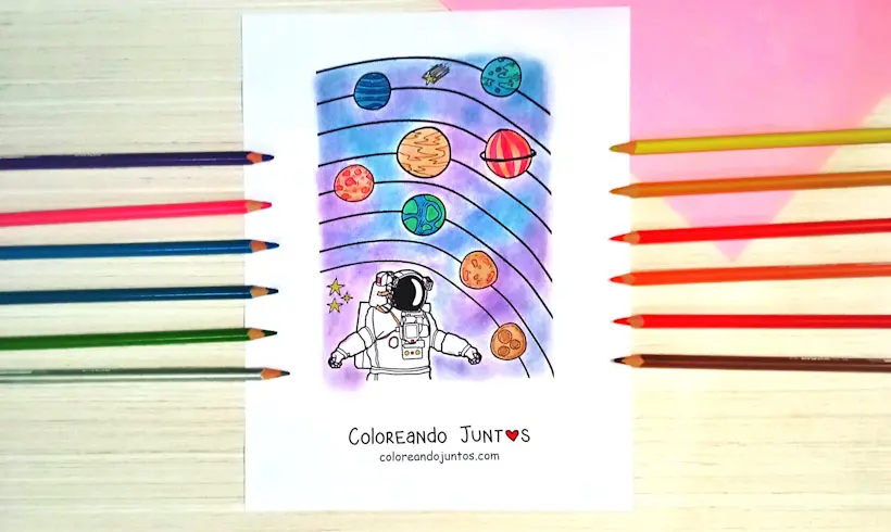 Dessin de Système solaire colorié par Colorions Ensemble