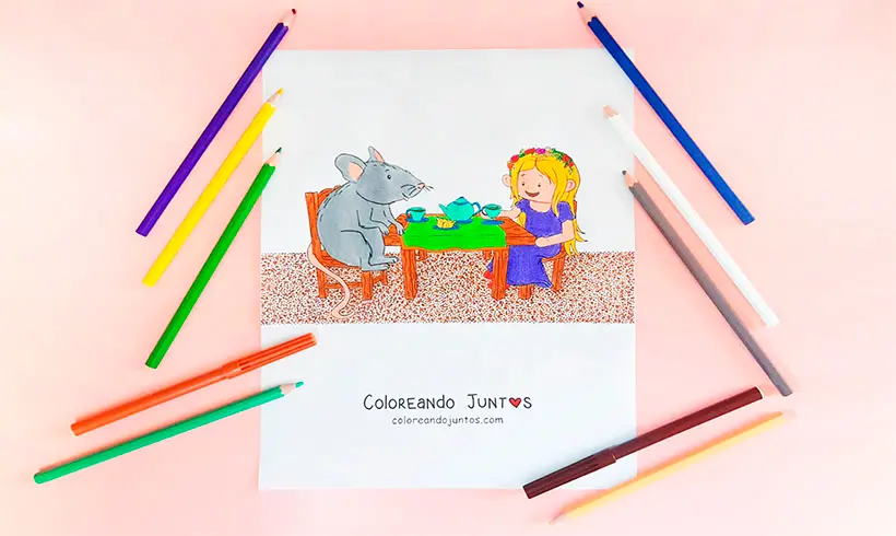Dessin de table colorié par Colorions Ensemble