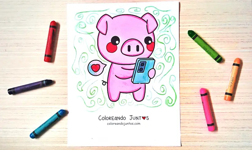 Dessin de technologie kawaii colorié par Colorions Ensemble