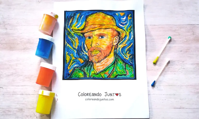 Dessin de Vincent van Gogh colorié par Colorions Ensemble