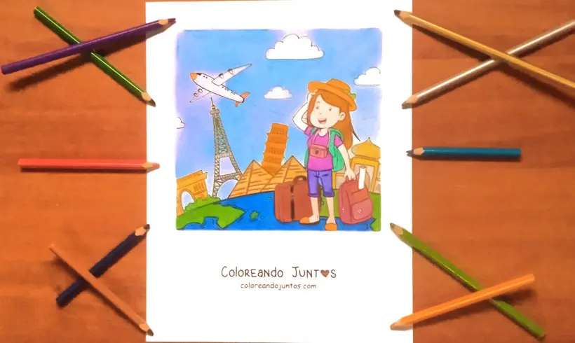 Dessin d’un voyage colorié par Colorions Ensemble