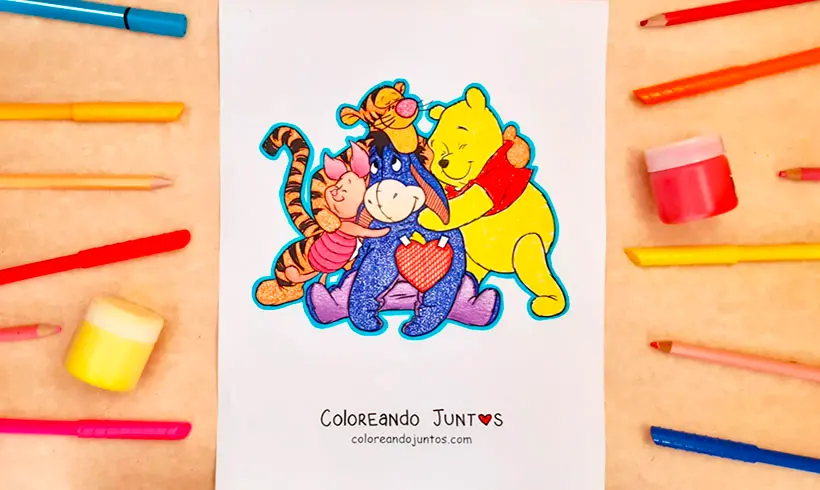 Dessin de Winnie l'ourson colorié par Colorions Ensemble