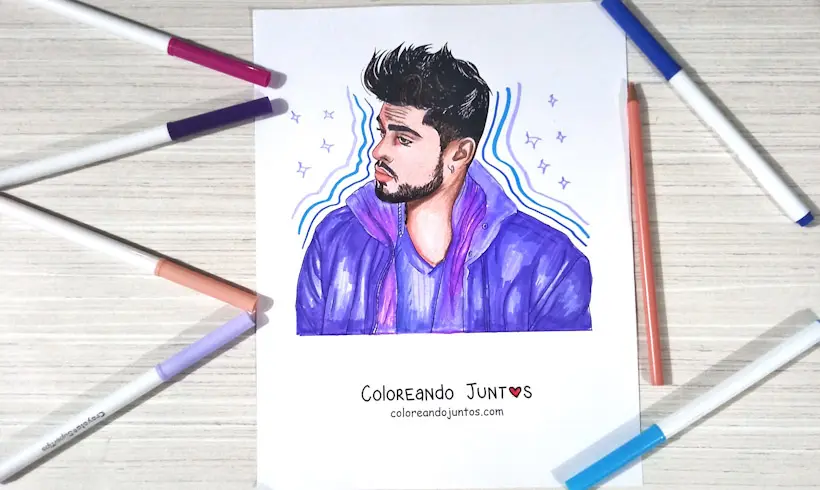 Dessin de Zayn Malik colorié par Colorions Ensemble