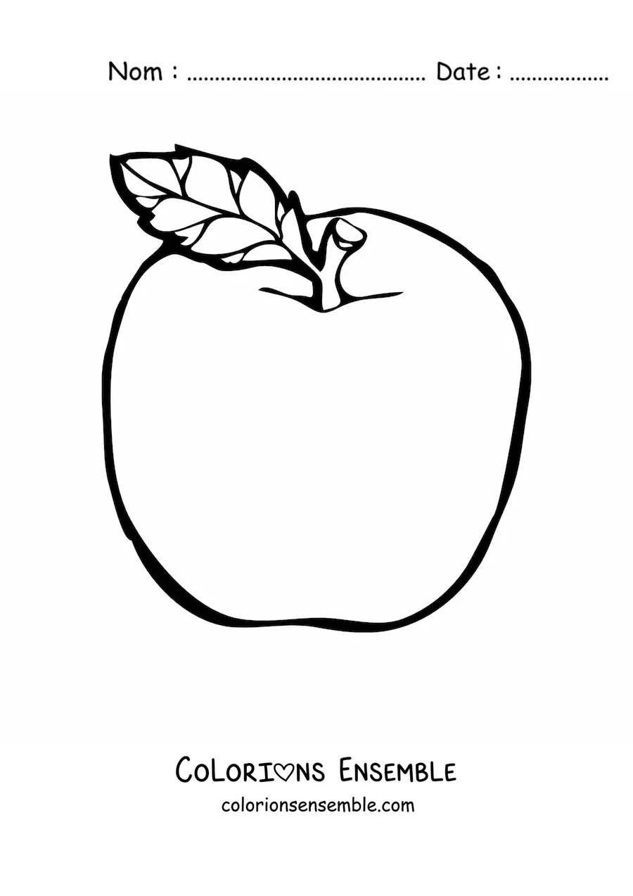 Image à colorier d’une pomme