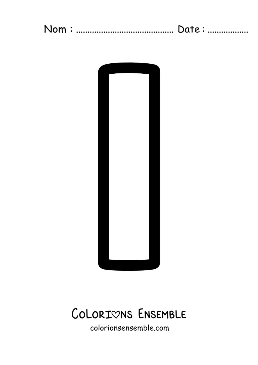 Image à colorier de la lettre l minuscule