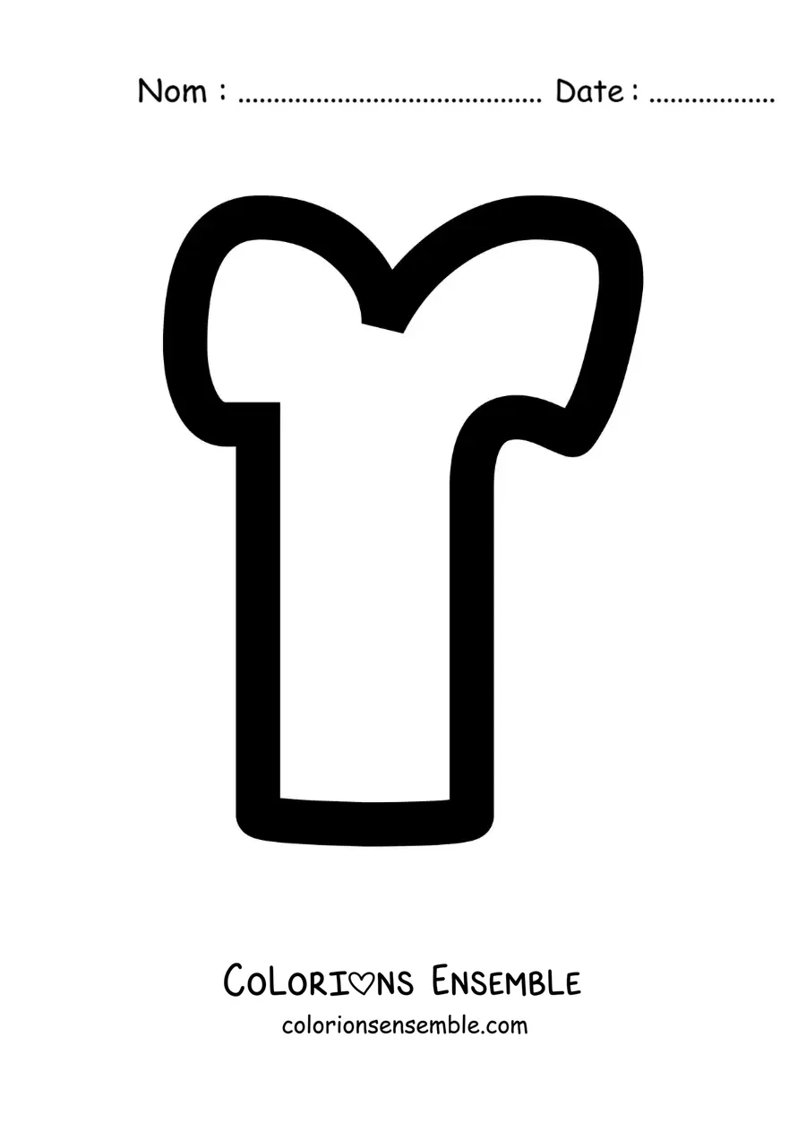 Image à colorier de la lettre r minuscule