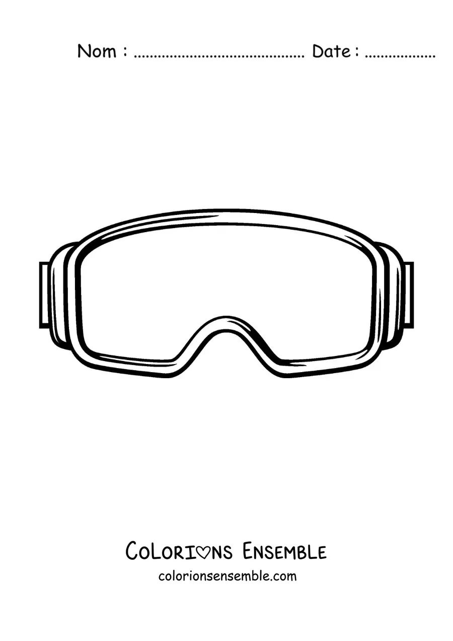 Image à colorier de lunettes de sécurité