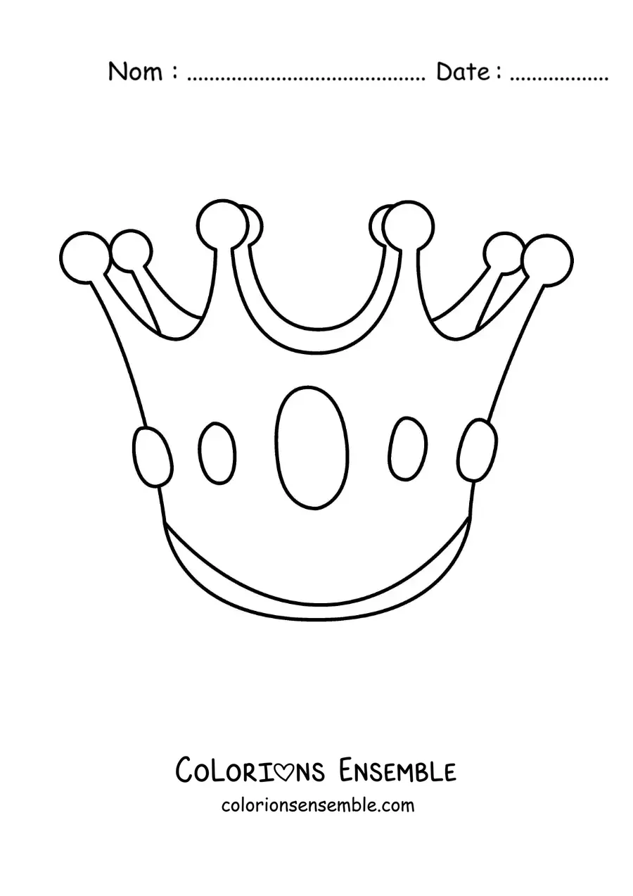 Image à colorier d'une grande couronne