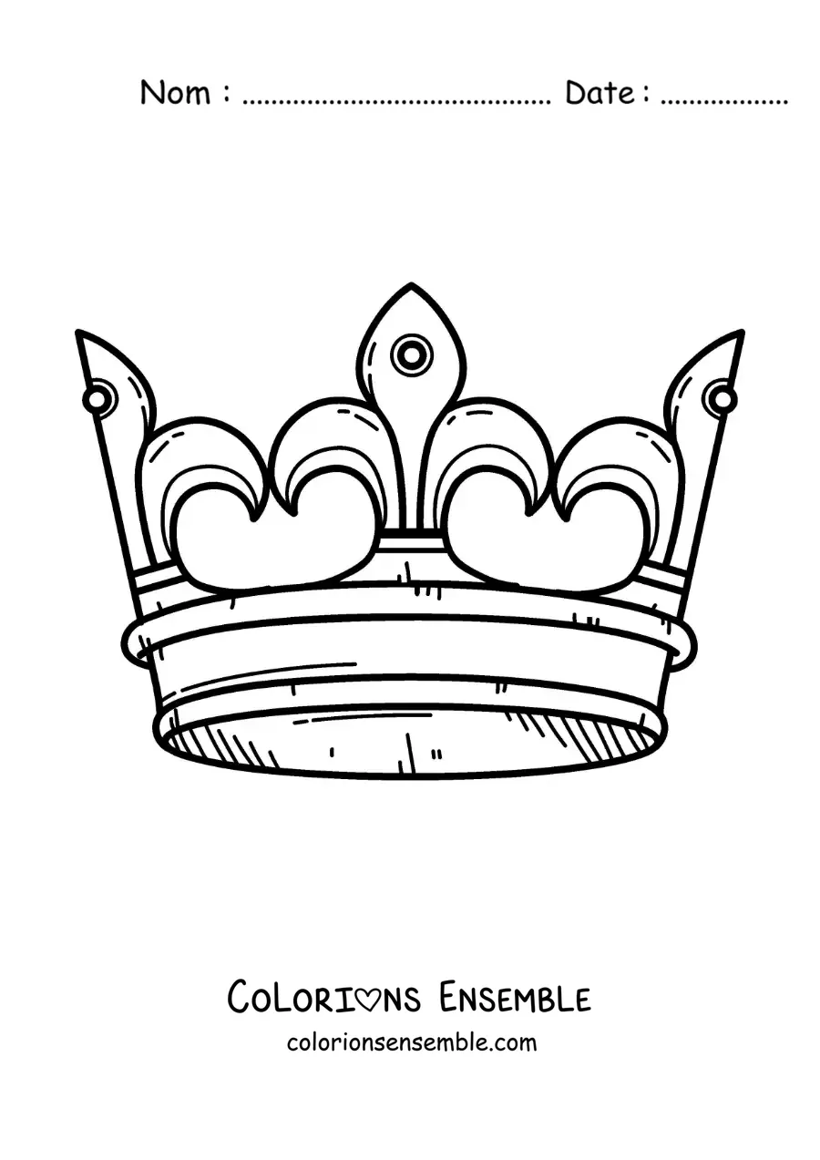 Image à colorier d'une couronne royale