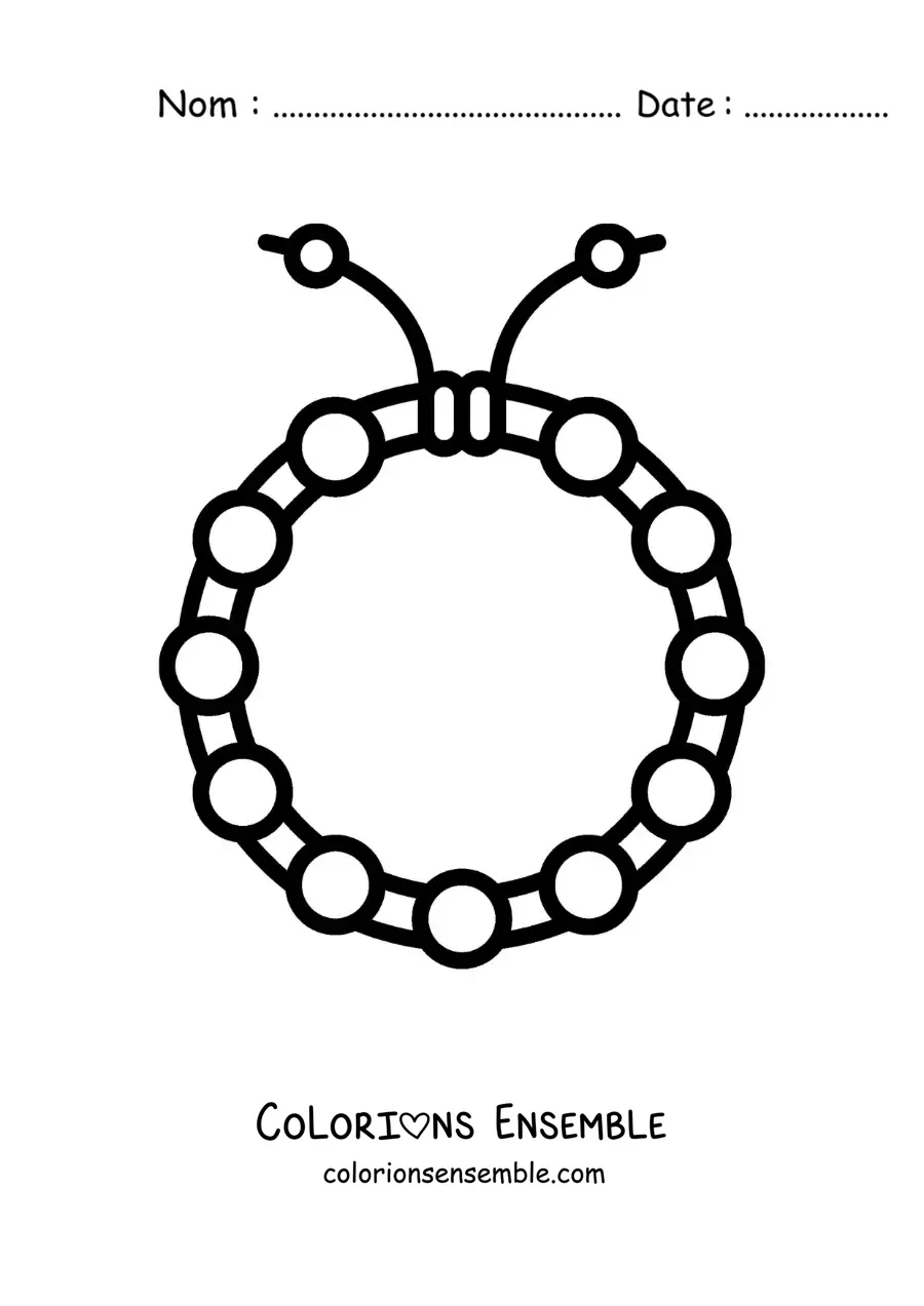 Image à colorier d'un bracelet facile