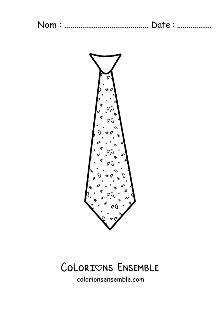 Image à colorier d'une cravate