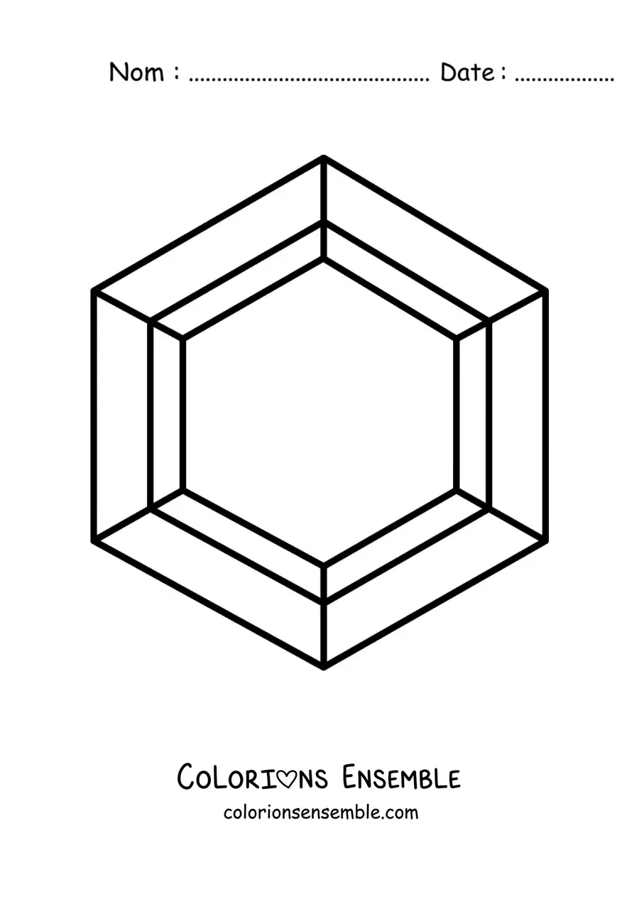 Image à colorier d'une gemme