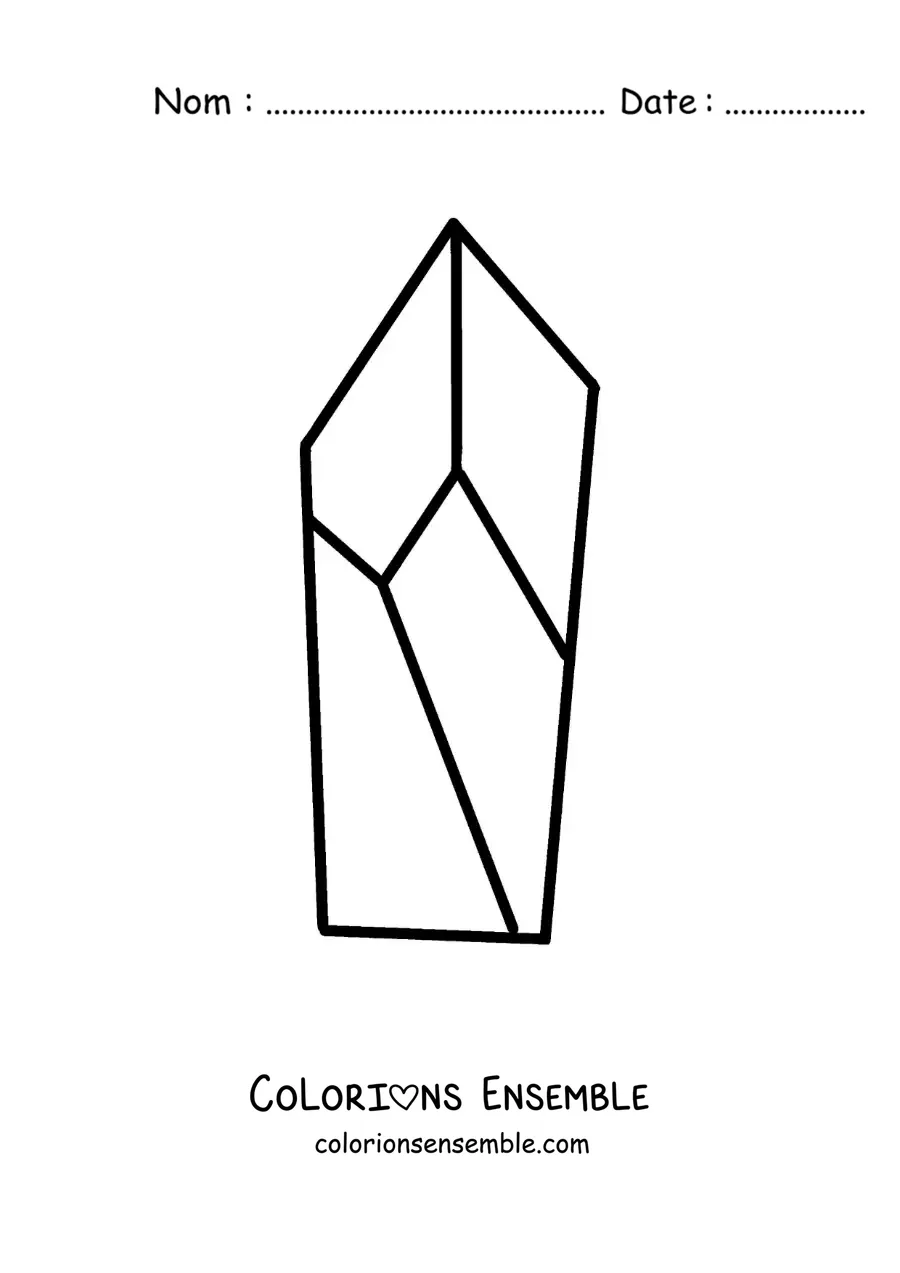 Image à colorier de quartz