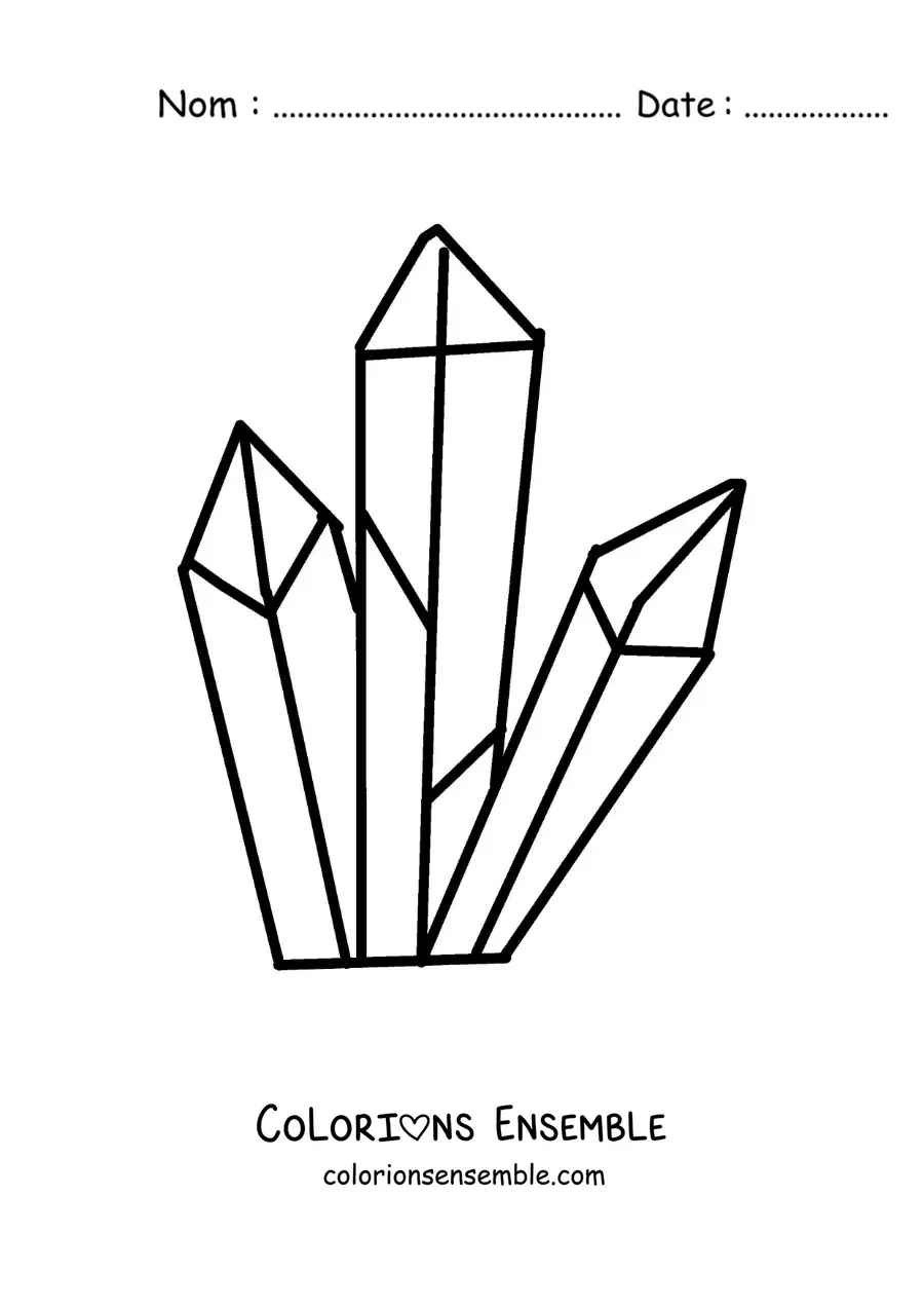 Image à colorier de cristaux