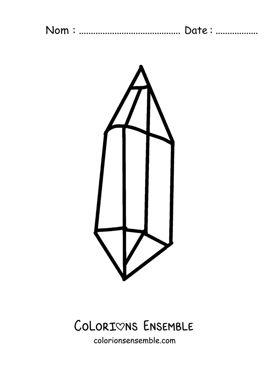 Image à colorier d'un cristal
