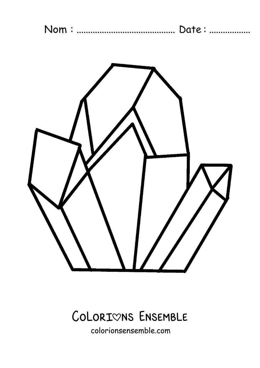 Image à colorier de cristaux magiques