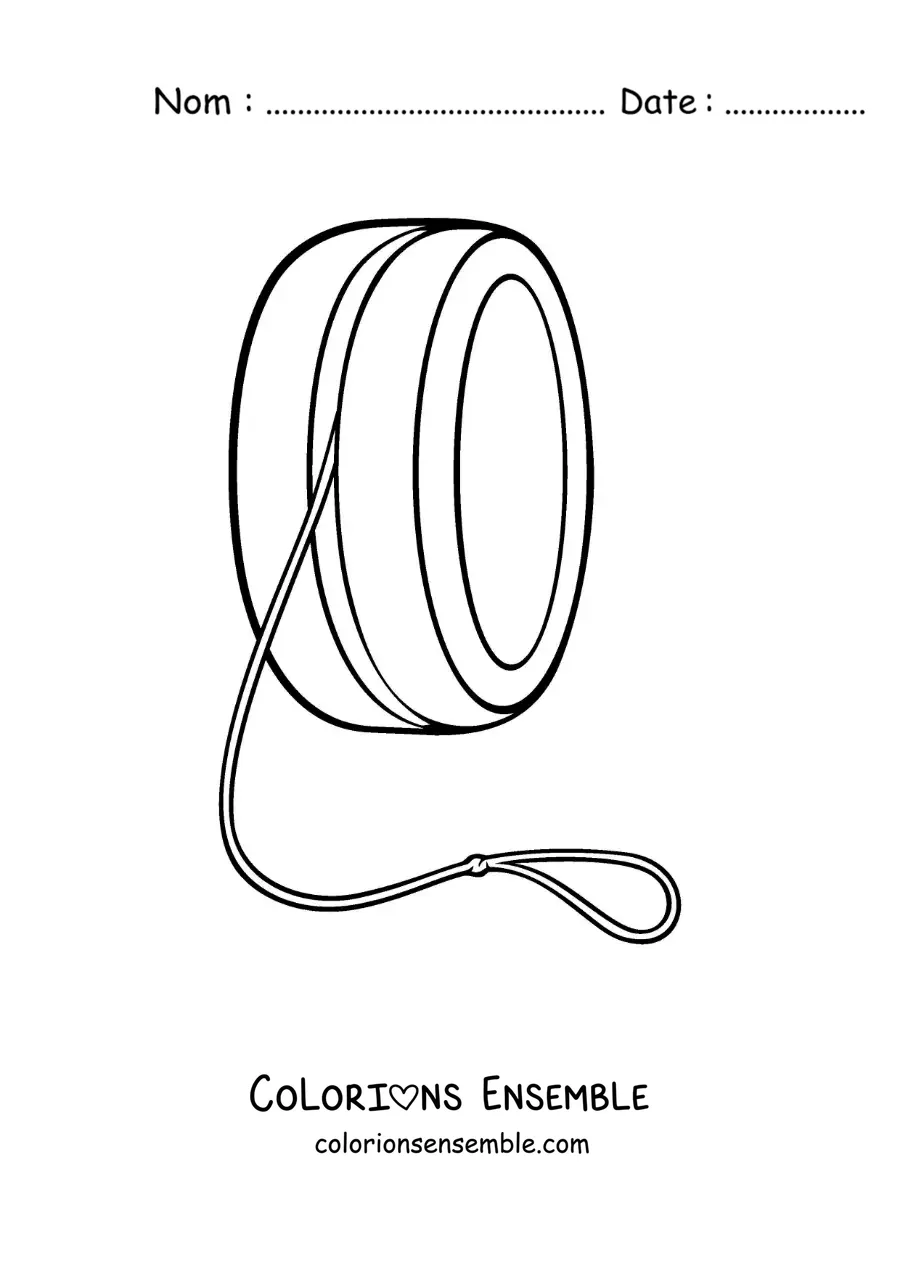 Image à colorier d’un grand yoyo