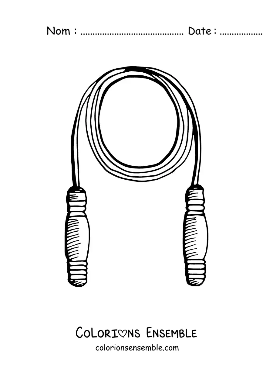 Image à colorier d’une corde à sauter