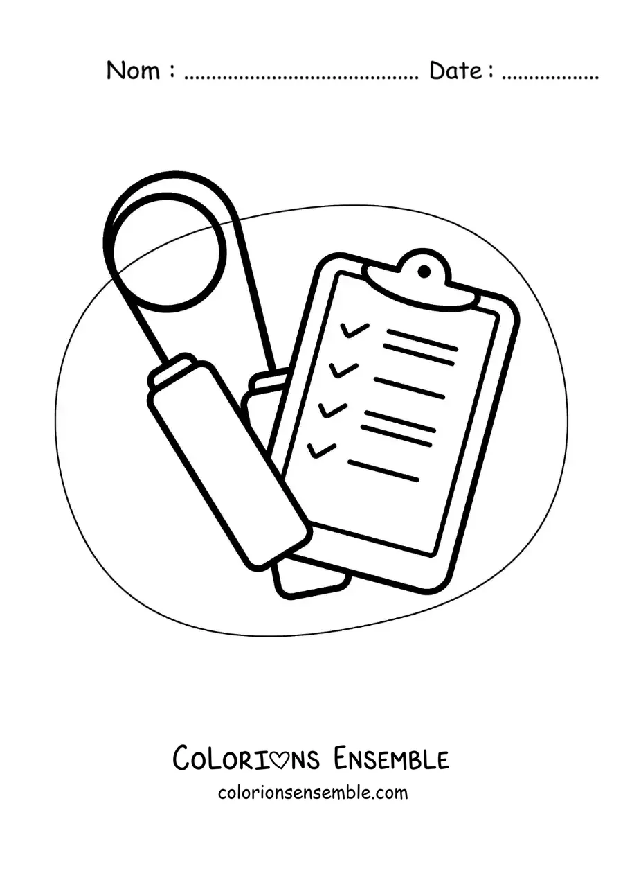 Image à colorier d’une corde à sauter avec une routine d’exercices