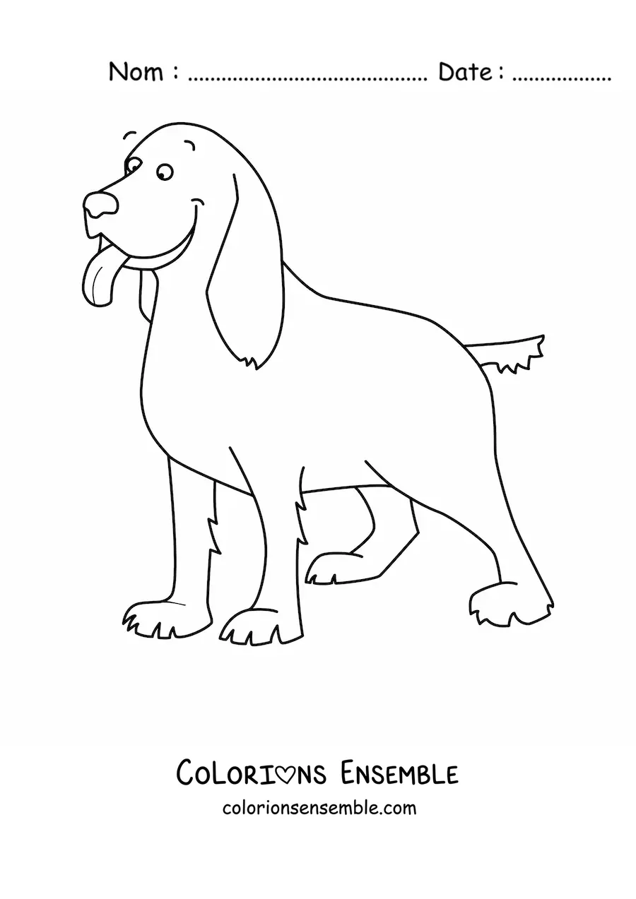 Image à colorier d’un cocker spaniel