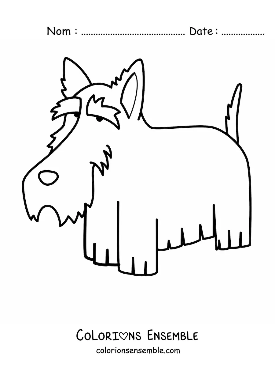 Image à colorier d’un terrier écossais