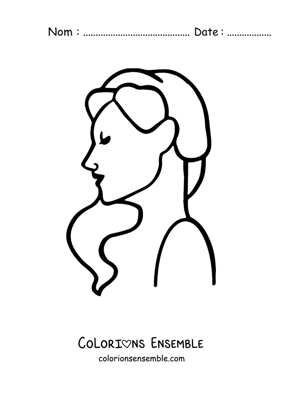 Image à colorier de la femme symbole de la Vierge