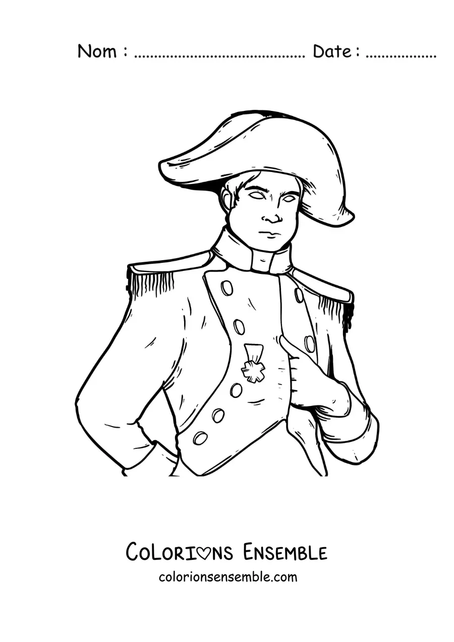 Image à colorier de Napoléon Bonaparte