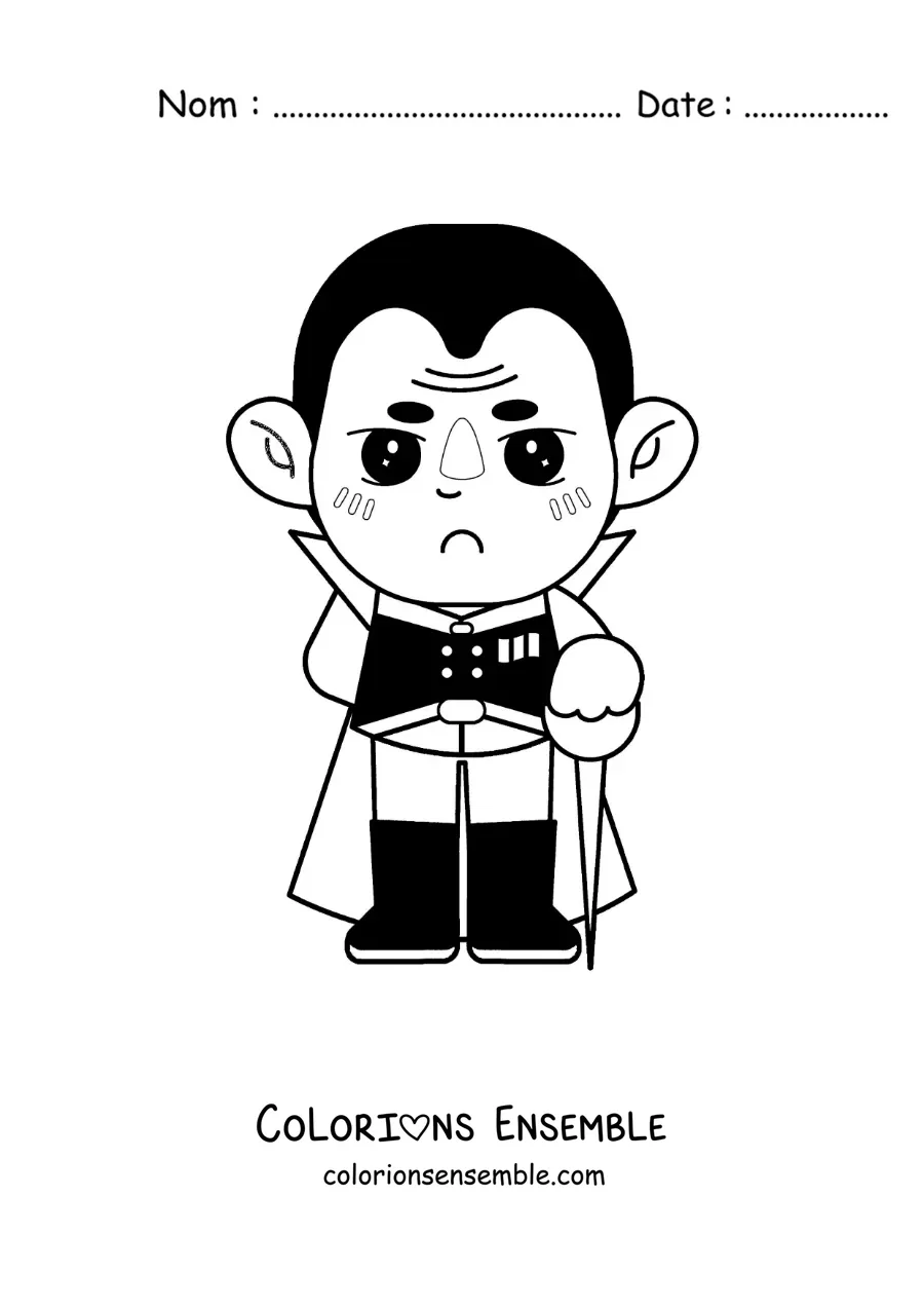 Image à colorier d'un dessin de Napoléon Bonaparte