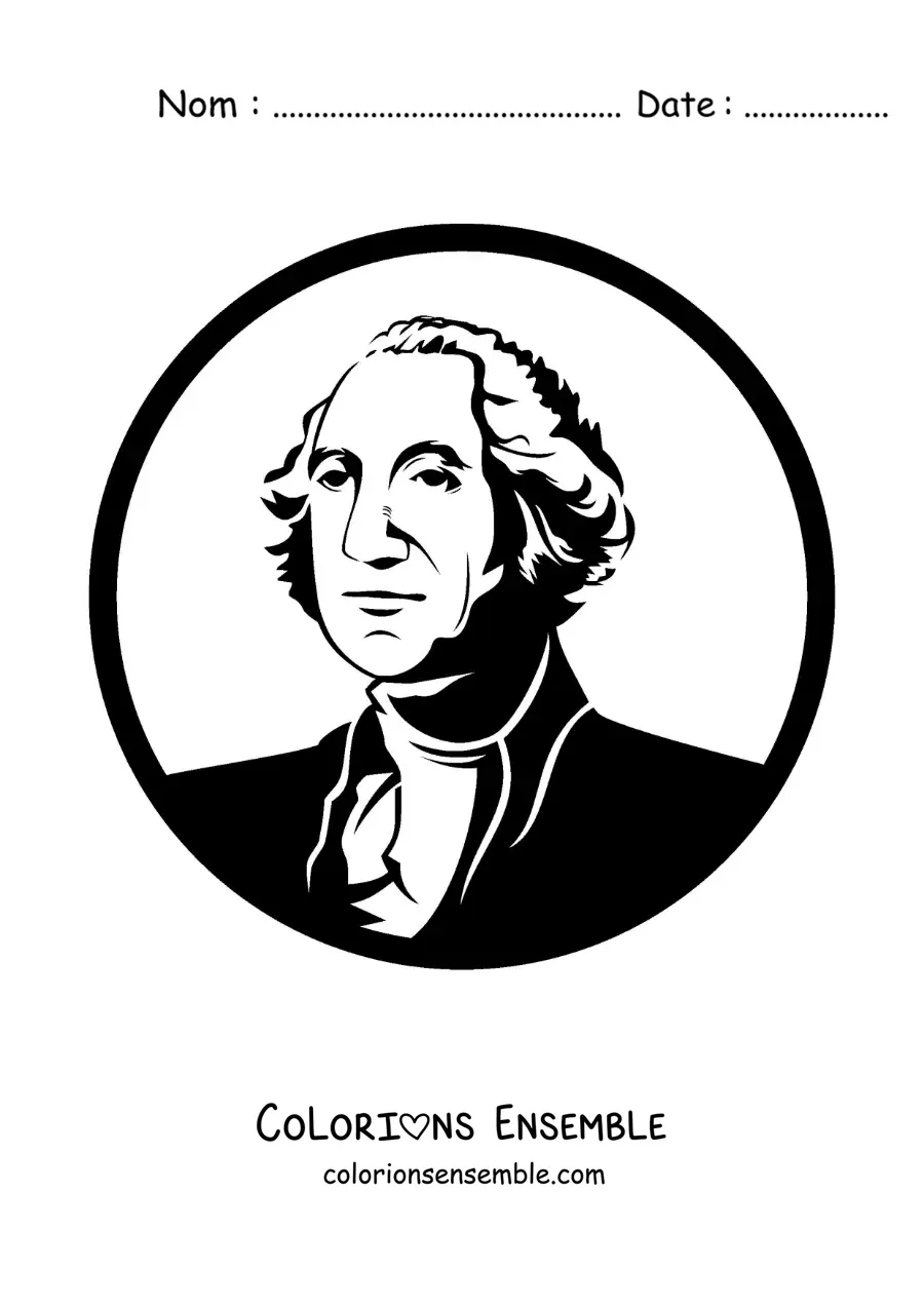 Image à colorier de George Washington