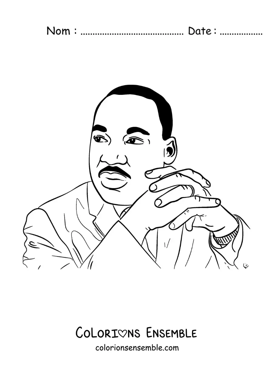 Image à colorier de Martin Luther King Jr