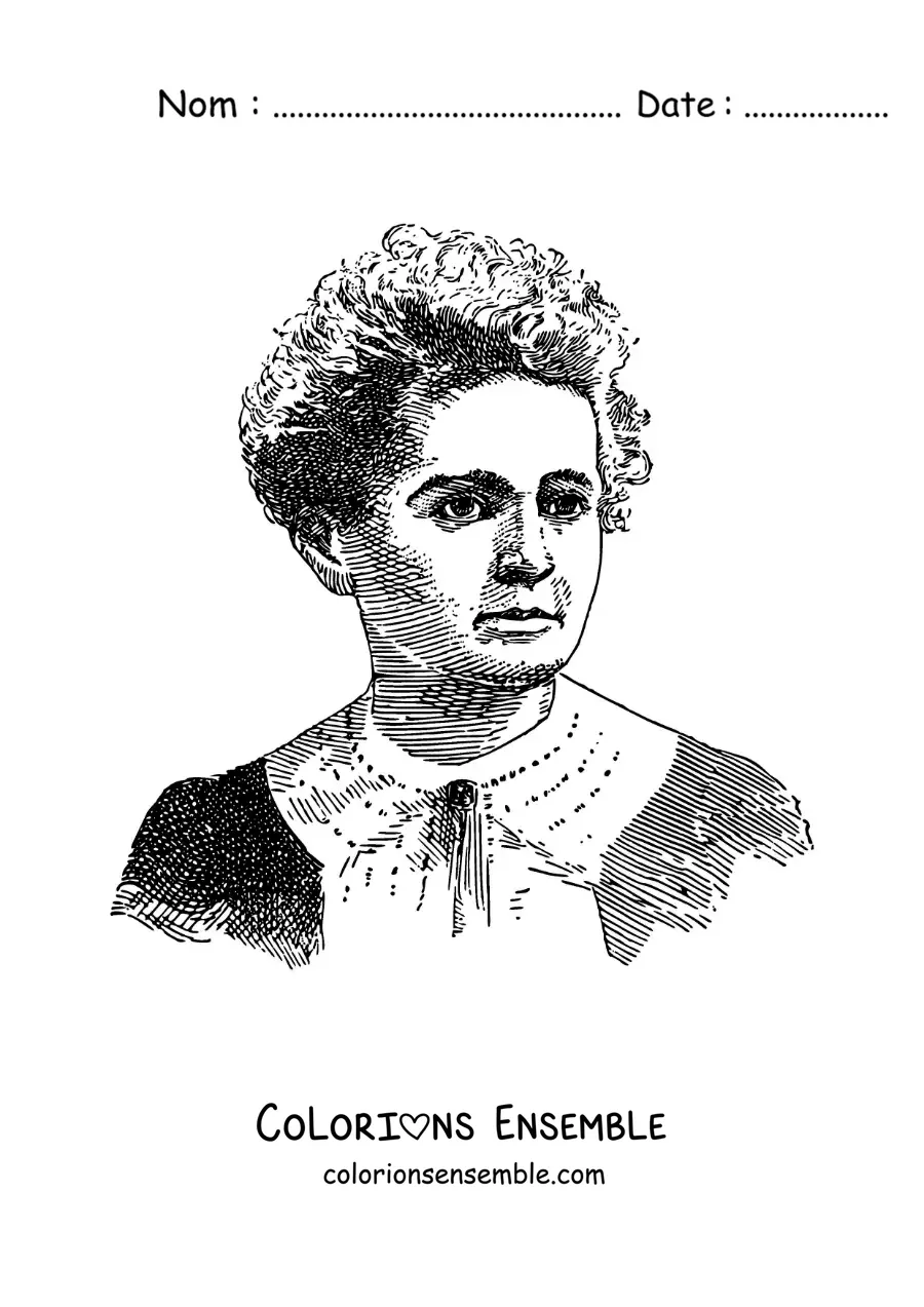 Image à colorier de Marie Curie