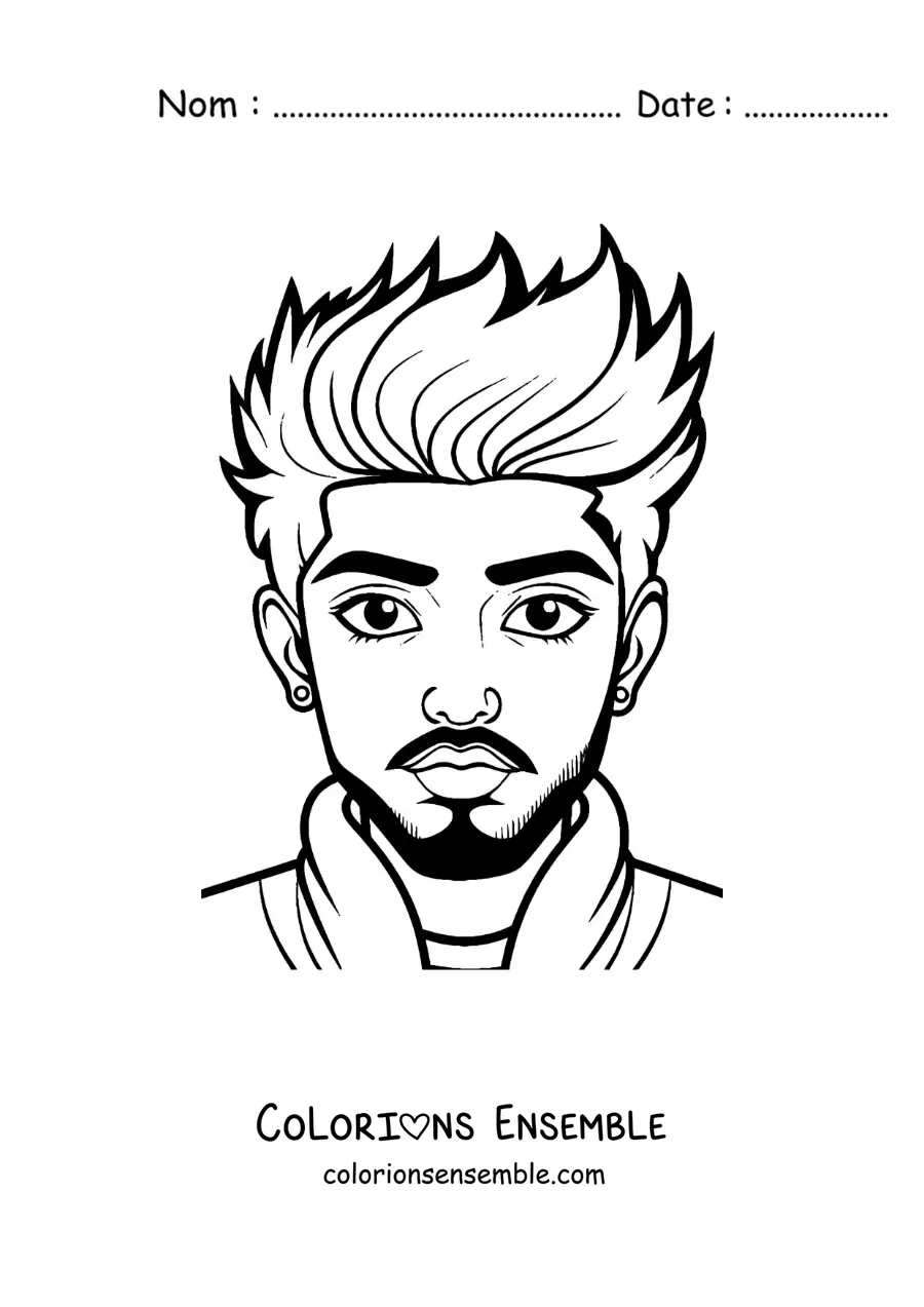 Coloriage de Zayn Malik en dessin animé