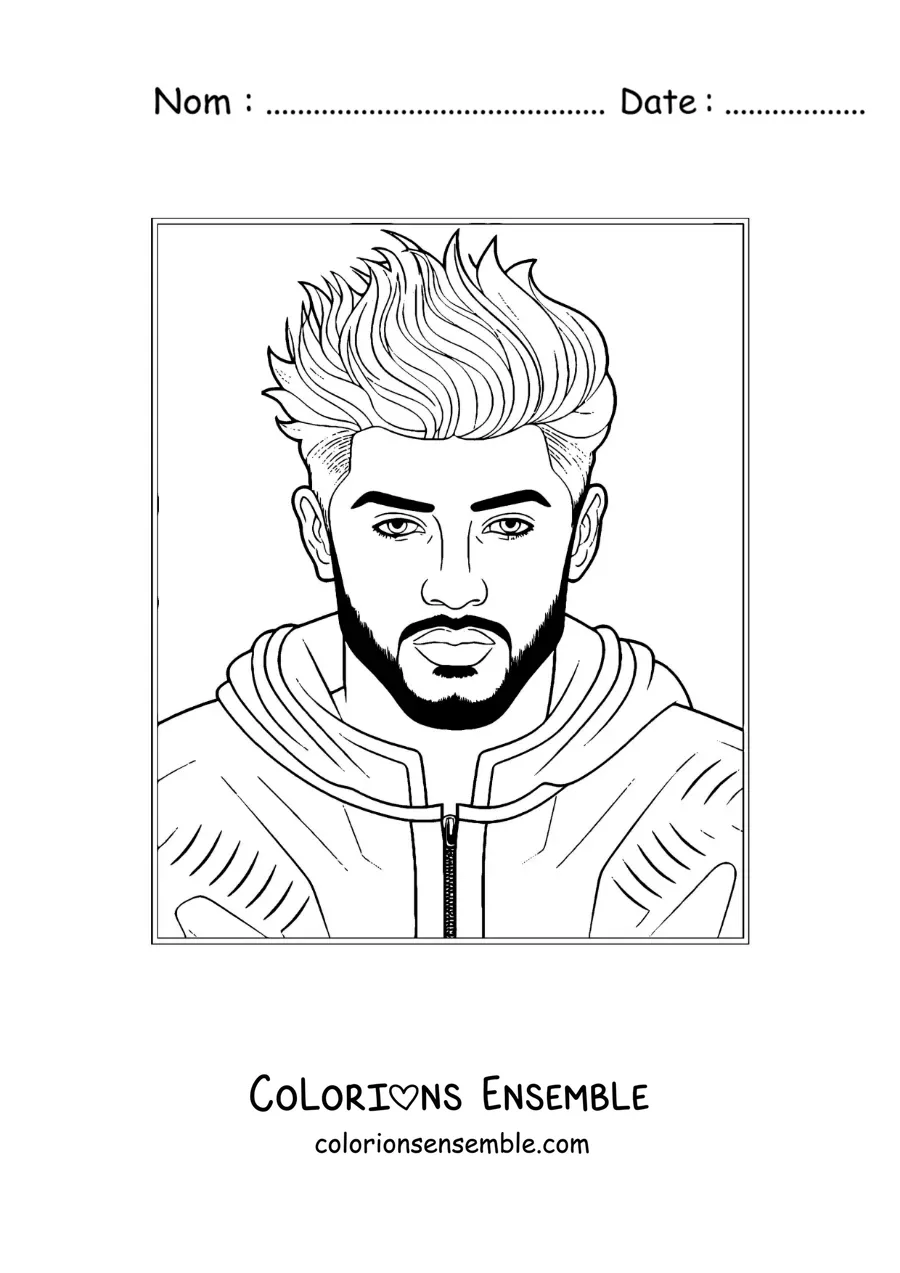 Coloriage de Zayn Malik en version animée