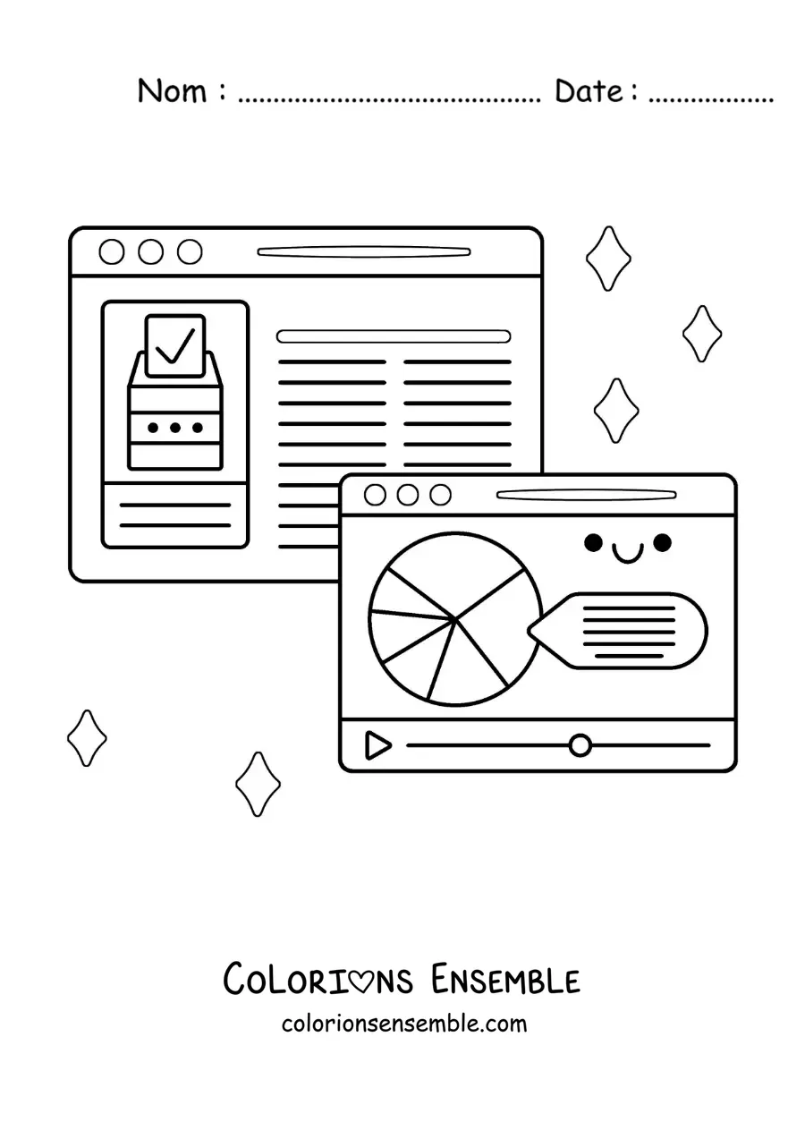 Coloriage de vidéos et d'articles d'actualité sur les réseaux sociaux