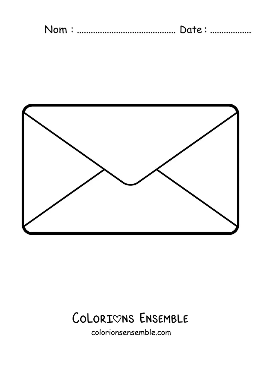 Coloriage d'une enveloppe