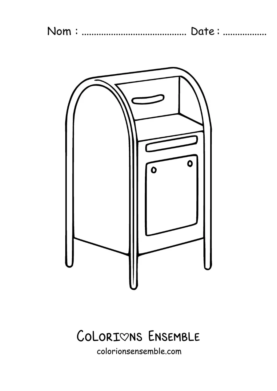 Coloriage d'une boîte aux lettres