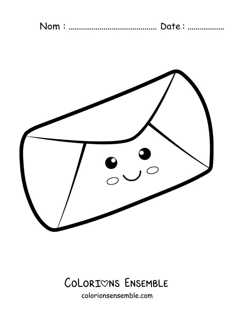 Coloriage d'une enveloppe animée
