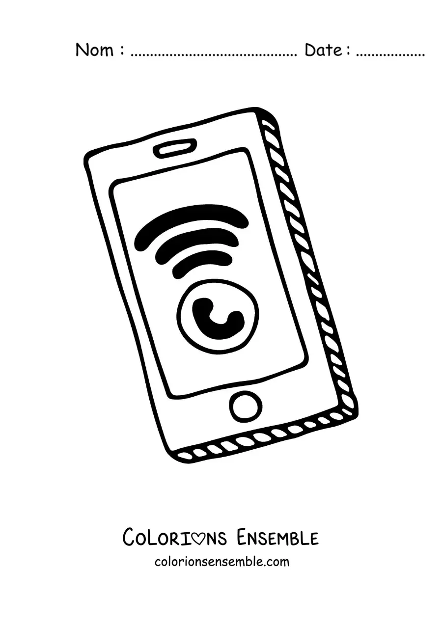 Coloriage d'un appel entrant sur un smartphone